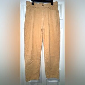 BDG Pants Womens 27 Brown Carmel Khaki Corduroy Mom High Rise 90s Tapered Leg